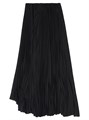 Плиссированная юбка из технического жаккарда Balenciaga с незаметной застёжкой и асимметричным подолом 11015054