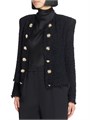 Balmain Spencer Tweed Collarless Jacket 11012654