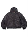 Утеплённая куртка-бомбер Balenciaga с капюшоном, изготовленная из переработанного текстиля, с карманом на рукаве и двойной молнией 11024562