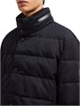 Длинный пуховик Vallonpierre Moncler из 100% натуральной шерсти с наполнителем 90% пух, капюшоном и карманами на кнопках 11025977