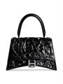 Balenciaga Сумка Hourglass Small из натертой овечьей кожи с ручкой, размером 23 x 15 x 10 см, с регулируемым ремешком 11008750