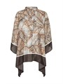 Пончо из шелка с принтом папируса от Brunello Cucinelli, 100% шелк, Италия, с застёжкой на кнопки 11014532