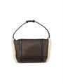 Bottega Veneta Кожаная сумка с овечьей меховой отделкой, 13 см высота, 20 см ширина 11019944