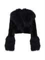 Болеро из стриженного меха кашемировой козы Gorski с воротником и манжетами из меха монгольской козы 11020370