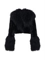Болеро из стриженного меха кашемировой козы Gorski с воротником и манжетами из меха монгольской козы 11020370