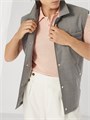 Жилет Brunello Cucinelli из чистой шерсти с утеплителем Thermore и воротником в рубашечном стиле 11028532
