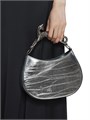 Lanvin Сумка Hobo из металлической кожи с декоративной ручкой в виде кошки, 10.2 , x 7.6 , x 2.7 , 11012668
