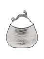Lanvin Сумка Hobo из металлической кожи с декоративной ручкой в виде кошки, 10.2 , x 7.6 , x 2.7 , 11012668