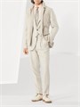 Brunello Cucinelli Костюмный пиджак Diagonal Deconstructed Cavallo из льна, шерсти и шелка с фигурными пуговицами и внутренними карманами 11028828