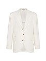 Brunello Cucinelli Костюмный пиджак Diagonal Deconstructed Cavallo из льна, шерсти и шелка с фигурными пуговицами и внутренними карманами 11028828