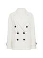 Пальто кавалерийского стиля из хлопка и льна Brunello Cucinelli с отделкой манжет и подкладкой из шелкового крепа 11028475