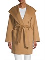 Max Mara Rialto Camel Hair Hooded Wrap Coat 11018279
