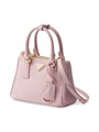 Prada Мини-сумка из сафьяновой кожи с ручками и плечевым ремнем, 18x12,5x8,5 см 11025316