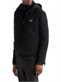 Куртка Prada из технической ткани с отстегивающимся капюшоном, гладким кроем и скрытыми карманами 11023091