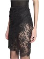 Saint Laurent Wrap Pencil Skirt in Lace 11017971