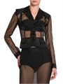Dolce &amp, Gabbana Marquisette Sheer Single-Breasted Jacket 11030564