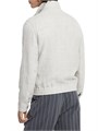 Льняной, шерстяной и шелковый бомбер Brunello Cucinelli с диагональным кроем, подкладкой и карманами 11028552
