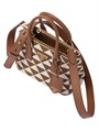 Prada Мини-сумка с вышивкой, сафьяновыми ручками, 20 см x 14,5 см x 9 см, съемным плечевым ремнем 11011722