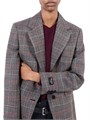 Мужской клетчатый пиджак Prada в стиле «Prince of Wales» с одной пуговицей, классическим кроем, подкладкой и карманами с клапанами 11019833