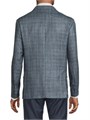 Пиджак в клетку из шерсти и шелка от Sartorio Napoli с длинными рукавами и двумя пуговицами 11010425