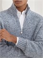 Brunello Cucinelli Кардиган из меланжевого кашемира с молнией и двухсторонней застежкой, производство Италия 11015585