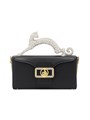 Lanvin Мини-сумка Nano Pencil Cat из кожи с ручкой в виде кошки и 1579 стразами, 19x9x6 см 11013604