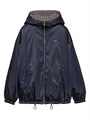 Стеганый блузон с капюшоном из ре-Nylon Prada с длинными рукавами 11021045