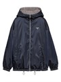 Стеганый блузон с капюшоном из ре-Nylon Prada с длинными рукавами 11021045