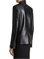 Кожаная куртка Saraphina от Khaite с отложным воротником, длинными рукавами и карманами 11023963
