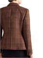 Однобортный пиджак в клетку ',Принц Уэльский', от Prada с отделкой стразами и приталенным силуэтом 11030642