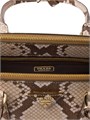 Prada Сумка с верхней ручкой из сафьяновой телячьей кожи с принтом, с регулирующим ремешком 11013385
