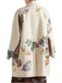 Однобортное пальто Prada с цветочным принтом из 100% хлопка, свободного силуэта, с накладными карманами 11019668