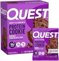 Quest Nutrition Протеиновое печенье с шоколадной крошкой, 15 г белка, 1 г сахара, 2 г чистых углеводов, низкоуглеводное, высокобелковое, упаковка из 4 шт. 11092484