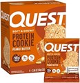 Quest Nutrition Протеиновое печенье с шоколадной крошкой, 15 г белка, 1 г сахара, 2 г чистых углеводов, низкоуглеводное, высокобелковое, упаковка из 4 шт. 11092484