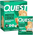 Quest Nutrition Протеиновое печенье с шоколадной крошкой, 15 г белка, 1 г сахара, 2 г чистых углеводов, низкоуглеводное, высокобелковое, упаковка из 4 шт. 11092484