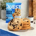 Quest Nutrition Протеиновое печенье с шоколадной крошкой, 15 г белка, 1 г сахара, 2 г чистых углеводов, низкоуглеводное, высокобелковое, упаковка из 4 шт. 11092484