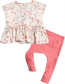 Комплект для девочек от Jessica Simpson - милая блузка с рюшами и брюки, 0-24 месяца 10022469