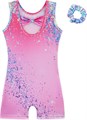 HOZIY Gymnastics Leotards for Girls with Shorts Biketards Dance Tumbling Outfits Matching Scrunchies 1-12 Years Old 11042627