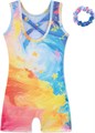 HOZIY Gymnastics Leotards for Girls with Shorts Biketards Dance Tumbling Outfits Matching Scrunchies 1-12 Years Old 11042627