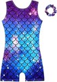 HOZIY Gymnastics Leotards for Girls with Shorts Biketards Dance Tumbling Outfits Matching Scrunchies 1-12 Years Old 11042627