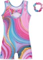 HOZIY Gymnastics Leotards for Girls with Shorts Biketards Dance Tumbling Outfits Matching Scrunchies 1-12 Years Old 11042627