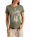 Lucky Brand Женская классическая хлопковая футболка с круглым вырезом Fender Guitar Palms, 100% хлопок 11027188