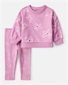 Carter',s Детский комплект: фиолетовая футболка с длинным рукавом и цветочные хлопковые брюки 11038501