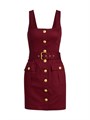 Мини-платье L',Agence с поясом, застёжкой на пуговицы, без рукавов, карманами, 97% хлопок 10042922