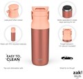 ZAK Designs Водяная бутылка для путешествий или дома, 32 унции, из переработанной нержавеющей стали, герметичная, с вакуумной изоляцией, крышкой для питья и ручкой 11050579