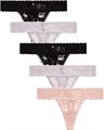 Женские трусики-танга Jessica Simpson - 5 штук, микрофибра и кружево, мягкое и сексуальное белье 10022462
