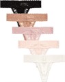 Женские трусики-танга Jessica Simpson - 5 штук, микрофибра и кружево, мягкое и сексуальное белье 10022462
