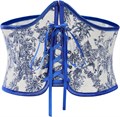 Корсетный пояс в стиле Ренессанса с цветочным узором, шнуровкой и молнией от American Trends для женщин, идеально подходит для средневековых вечеринок 11041754