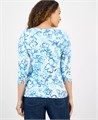 Style &amp, Co Миниатюрный топ с цветочным рисунком из вискозы Пима с 3/4 рукавами, эксклюзивно в Macy',s 11073660