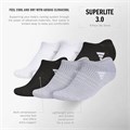 Женские носки adidas Superlite No Show (упаковка 6 пар) с легким профилем ниже щиколотки 11041410